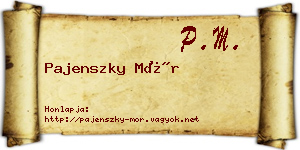 Pajenszky Mór névjegykártya